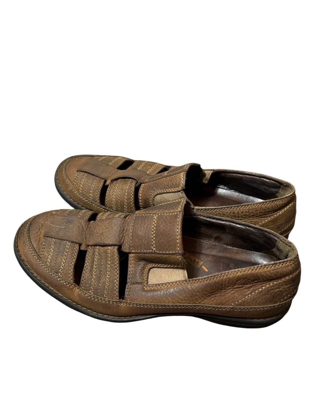 Vtg Y2K Timberland Fisherman Sandals 9 Brown Leather Gorpcore Coastal Grandpa